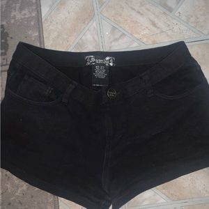 y2k black shorts
